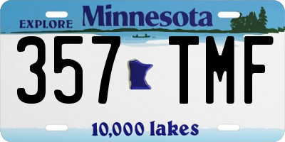 MN license plate 357TMF