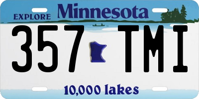 MN license plate 357TMI