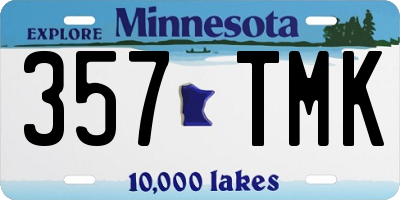 MN license plate 357TMK