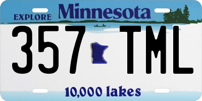MN license plate 357TML