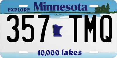 MN license plate 357TMQ
