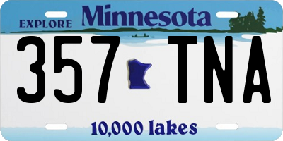 MN license plate 357TNA