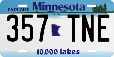 MN license plate 357TNE