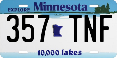 MN license plate 357TNF