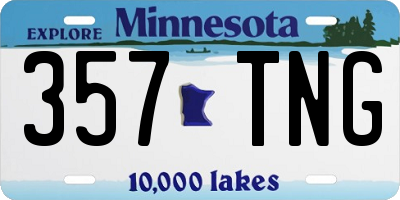 MN license plate 357TNG