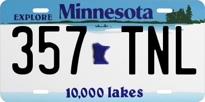 MN license plate 357TNL