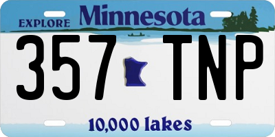 MN license plate 357TNP