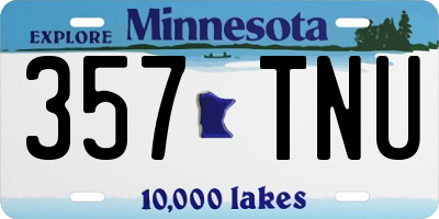 MN license plate 357TNU