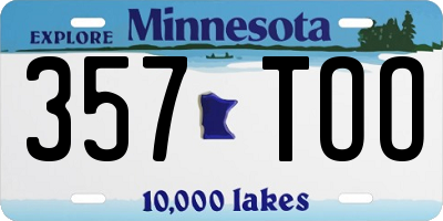 MN license plate 357TOO