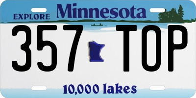 MN license plate 357TOP