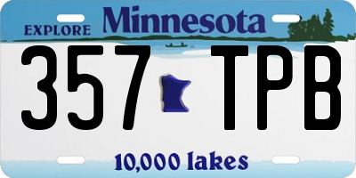 MN license plate 357TPB