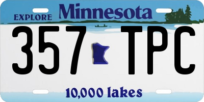 MN license plate 357TPC