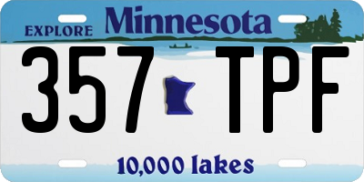 MN license plate 357TPF