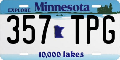 MN license plate 357TPG
