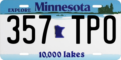 MN license plate 357TPO