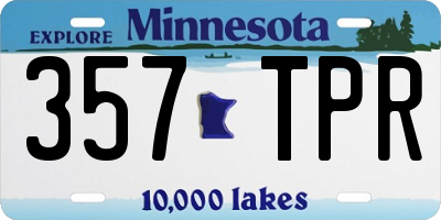 MN license plate 357TPR