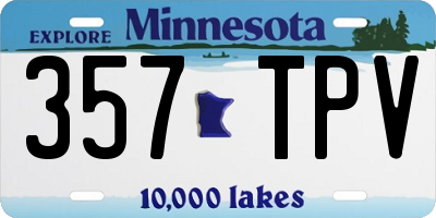 MN license plate 357TPV