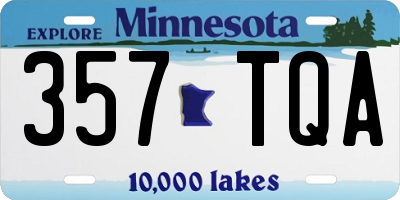 MN license plate 357TQA