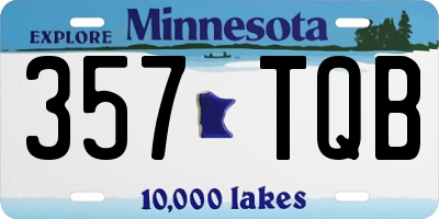 MN license plate 357TQB