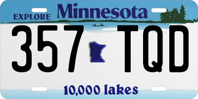 MN license plate 357TQD