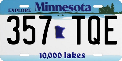 MN license plate 357TQE