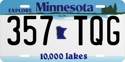 MN license plate 357TQG