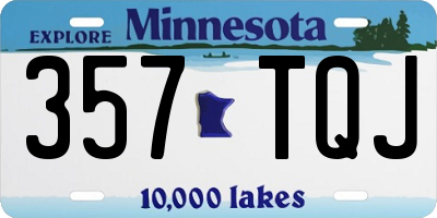 MN license plate 357TQJ
