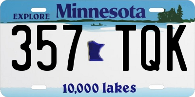 MN license plate 357TQK