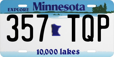 MN license plate 357TQP