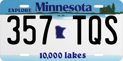 MN license plate 357TQS