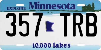 MN license plate 357TRB