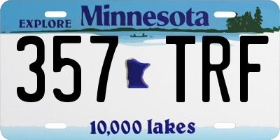 MN license plate 357TRF