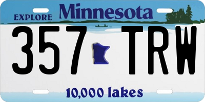 MN license plate 357TRW