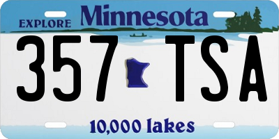 MN license plate 357TSA