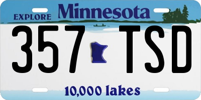 MN license plate 357TSD