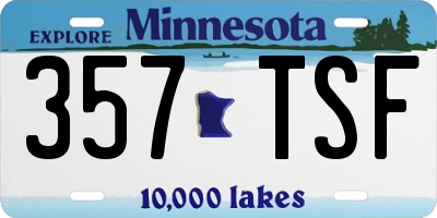 MN license plate 357TSF