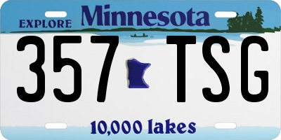 MN license plate 357TSG