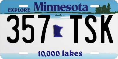MN license plate 357TSK
