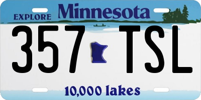 MN license plate 357TSL