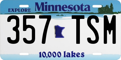 MN license plate 357TSM