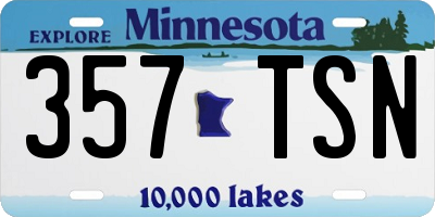 MN license plate 357TSN