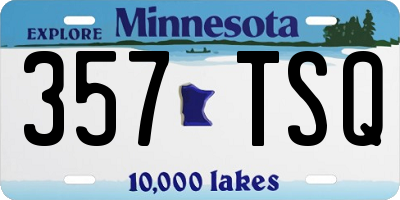 MN license plate 357TSQ