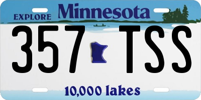 MN license plate 357TSS