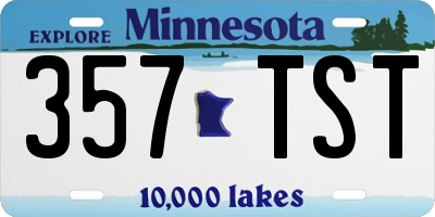 MN license plate 357TST