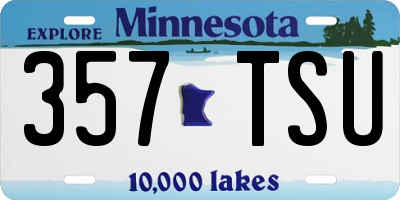 MN license plate 357TSU