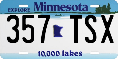 MN license plate 357TSX