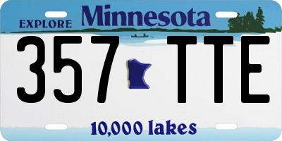 MN license plate 357TTE