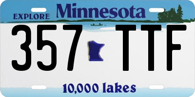 MN license plate 357TTF