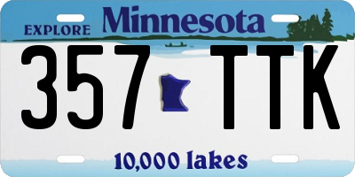 MN license plate 357TTK