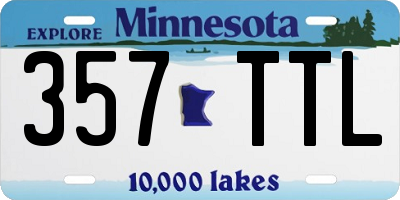MN license plate 357TTL
